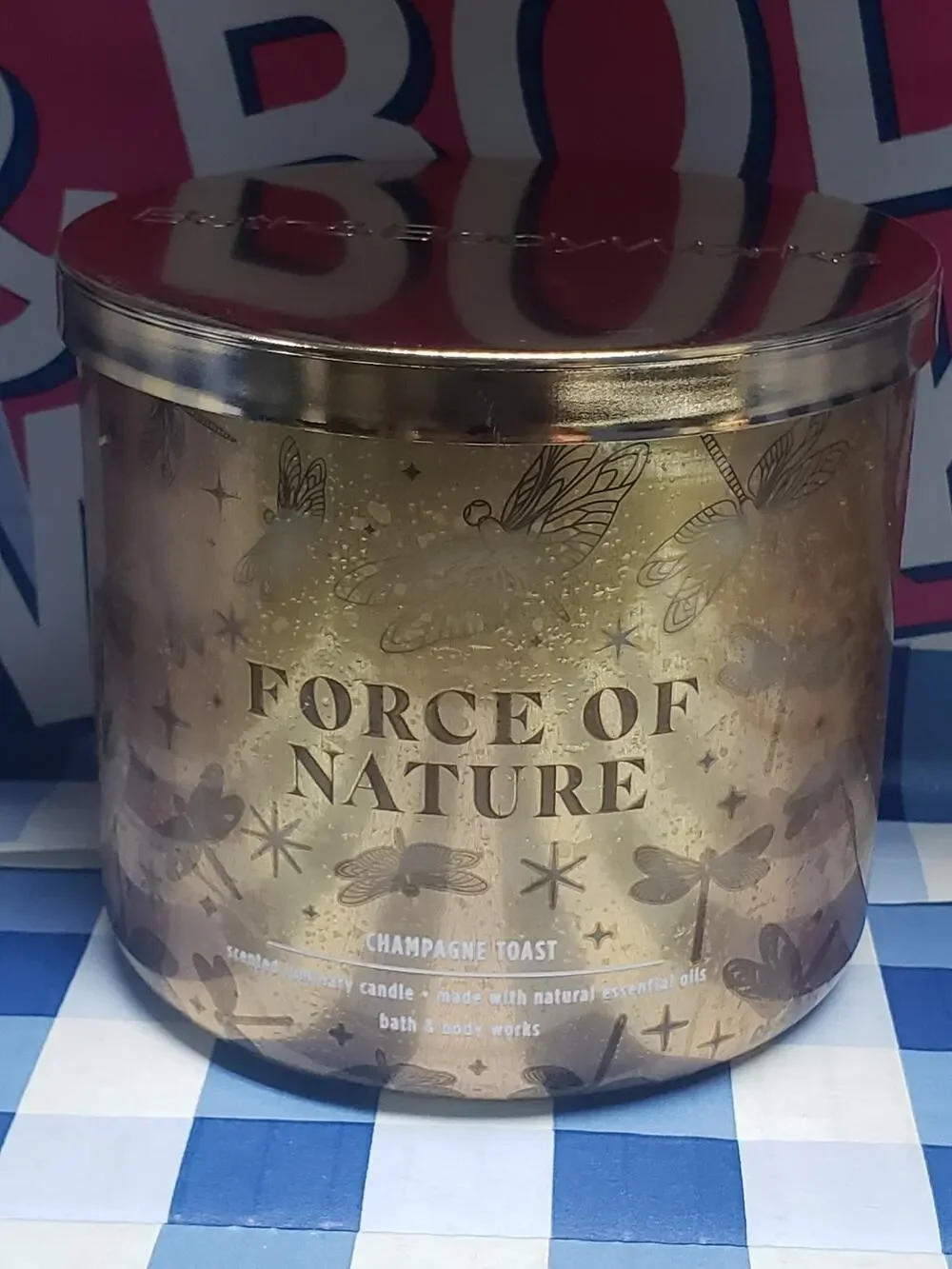 BBW FORCE OF NATURE - Champagne Toast Large 3 Wick Candle